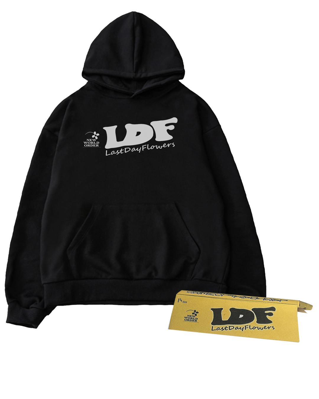 Paper Logo Hoodie - Jet Black