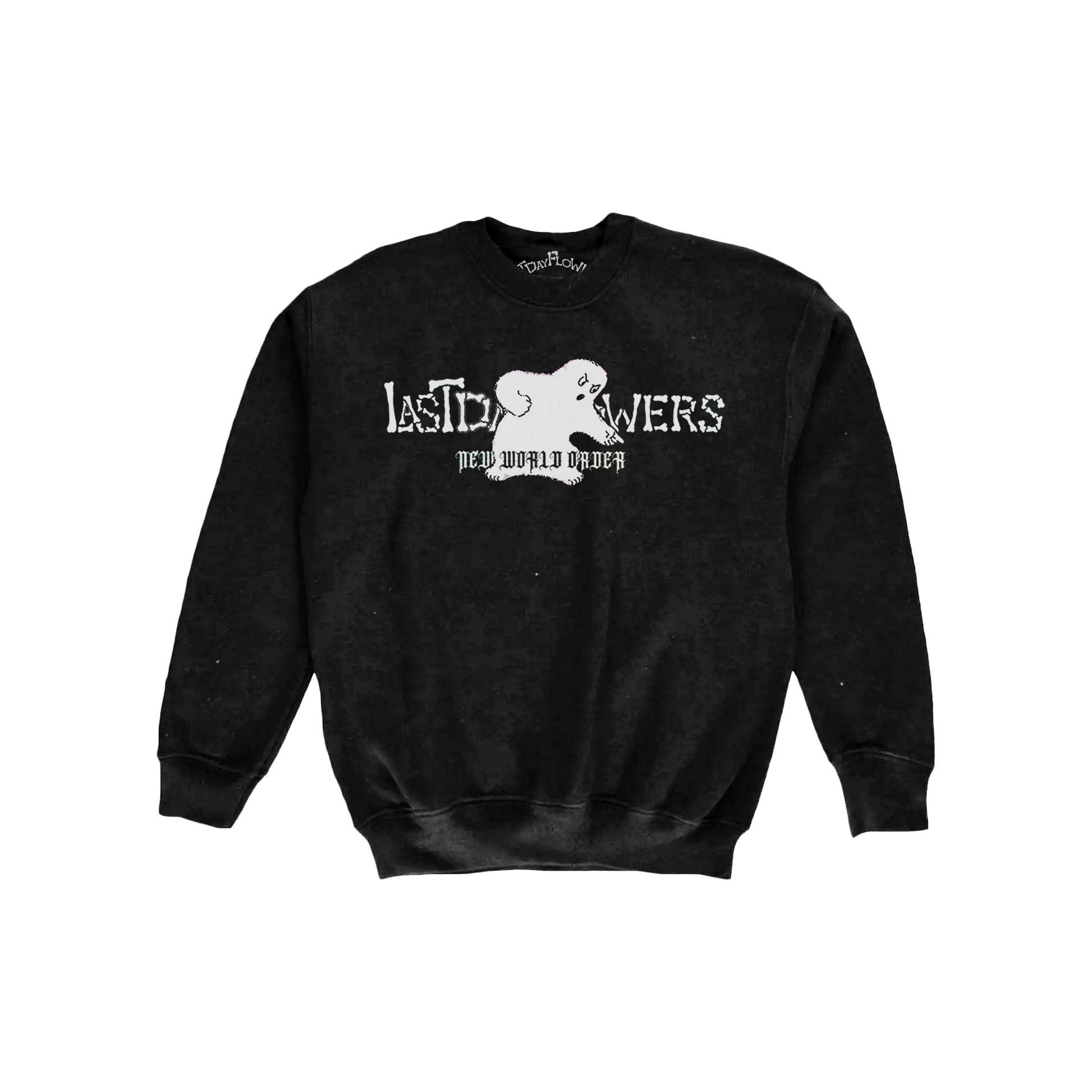 Jet Black 'Ghost Interruption' Crewneck – Lastdayflowers