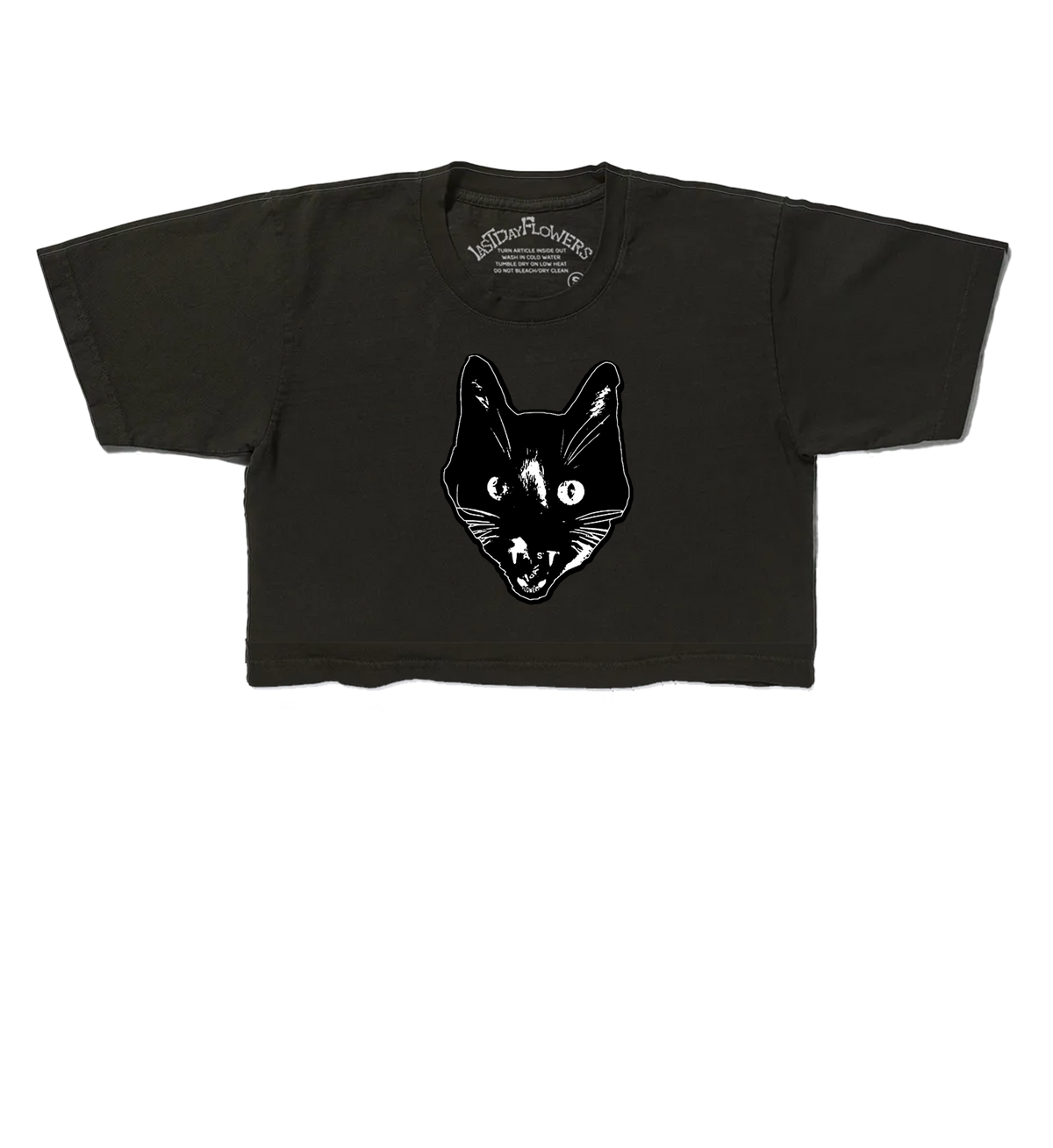 Female 'Big Cat' Crop - Jet Black