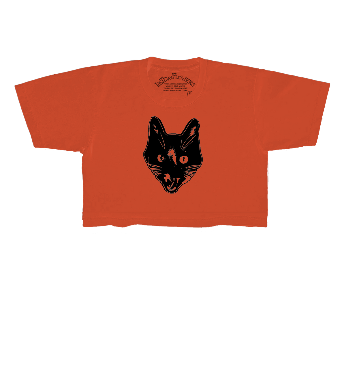 Female 'Big Cat' Crop - Pumpkin Orange