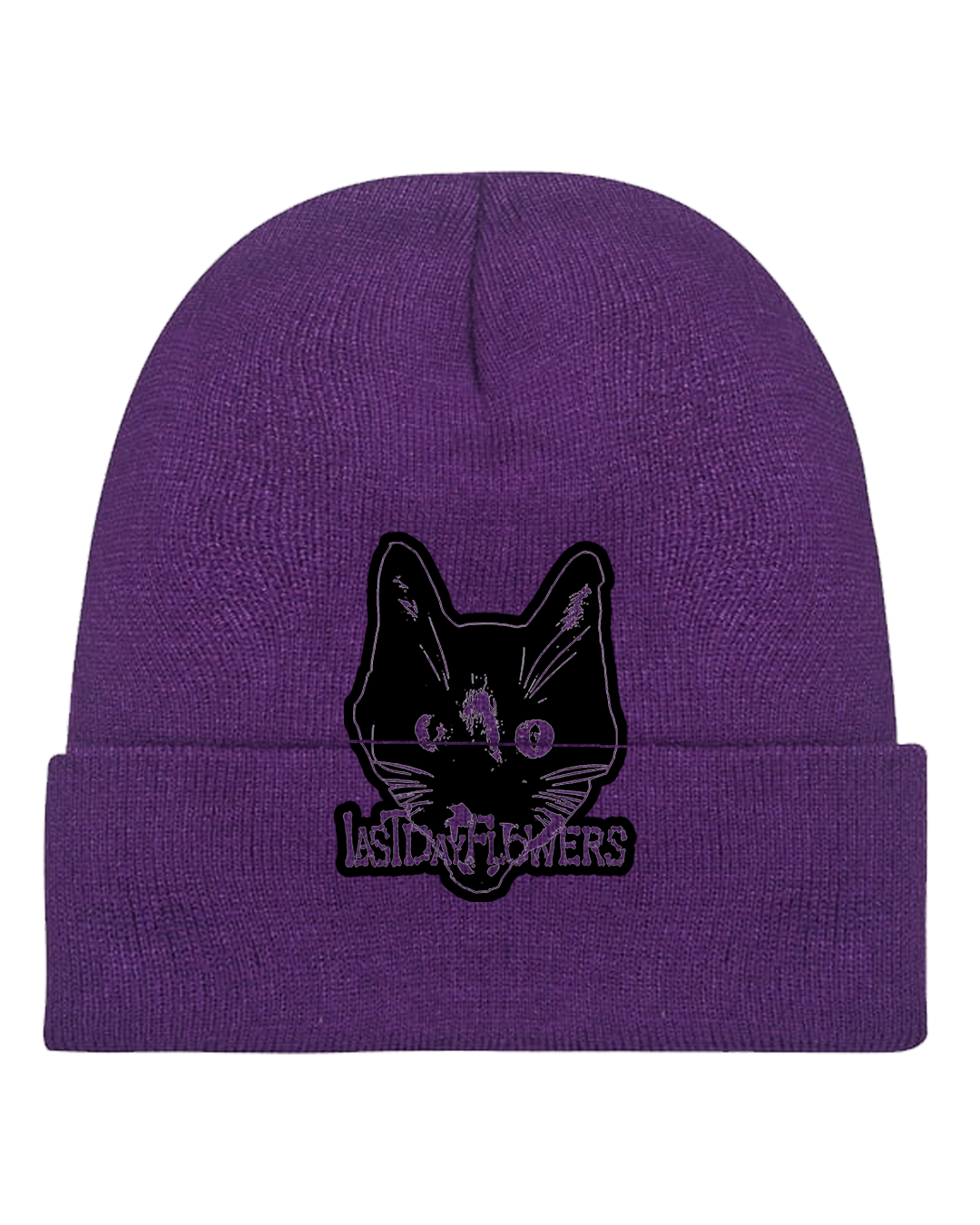 Cat Tulip Purple Beanie