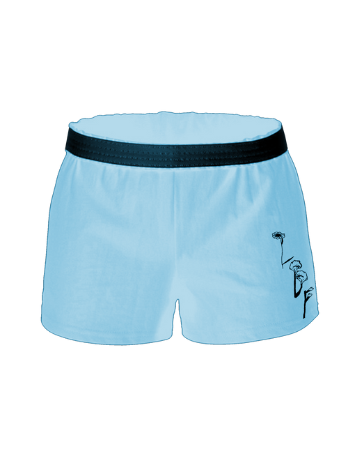 'Growth' Female Shorts -Nemophila Blue