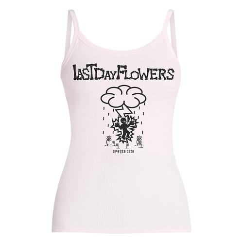 'Storm' Female Cut String Tank - Rose White