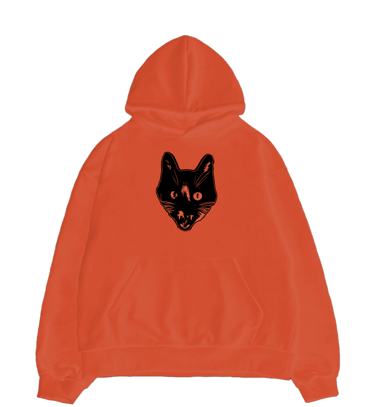 Big Cat Hoodie - Pumpkin Orange
