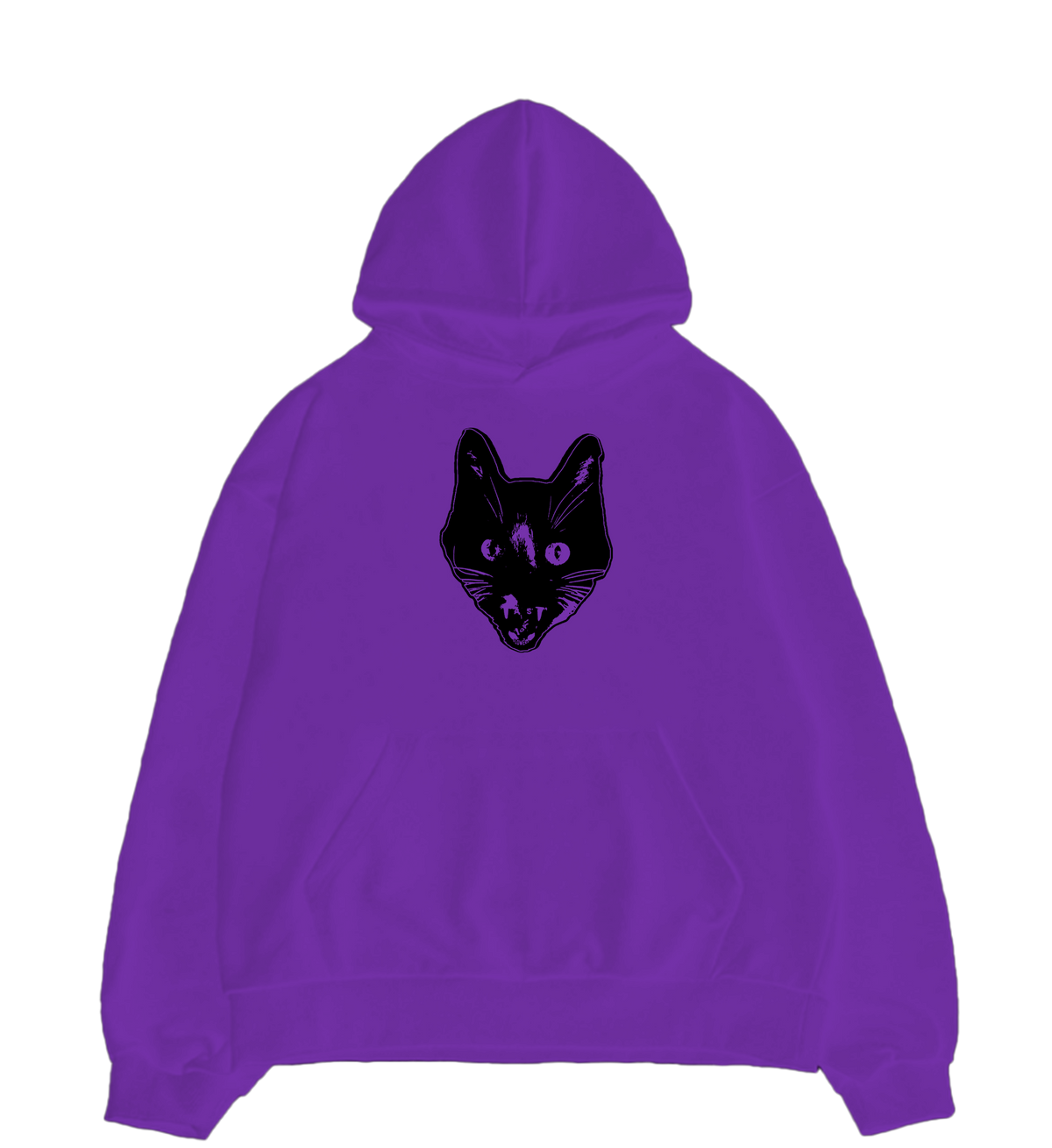 Big Cat Hoodie - Tulip Purple