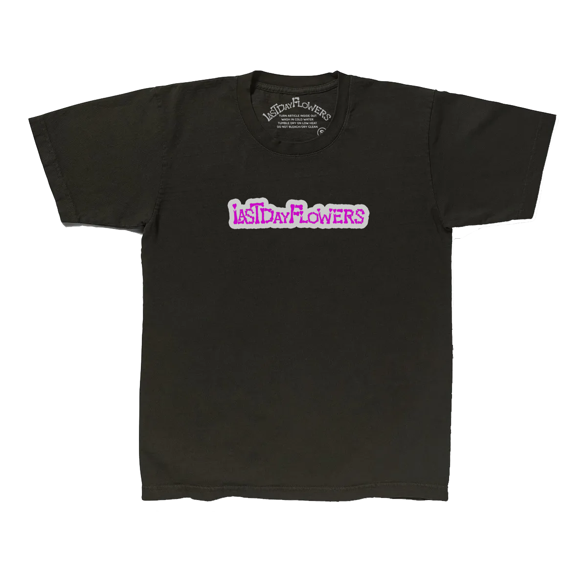Pink On White Bone Letter - Jet Black