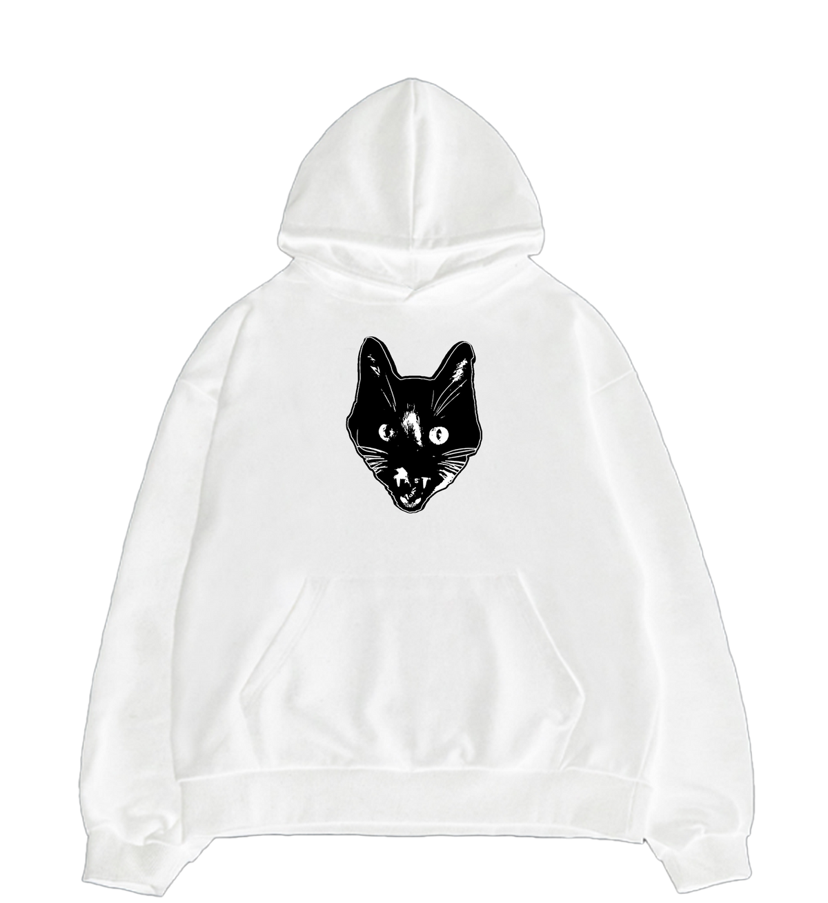 Big Cat Hoodie - Snow White